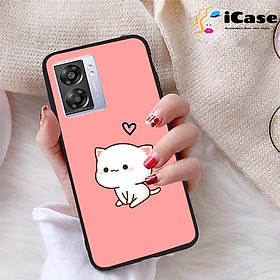 Ốp lưng iCase dành cho Oppo A57 5G chất liệu viền dẻo lưng cứng nhám TPU có hai lỗ xỏ dây đeo in nổi 4D hình bộ sưu tập Kawai 11
