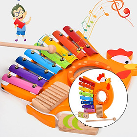 8 Note Xylophone Glockenspiel Percussion Instrument Piano Educational Toy