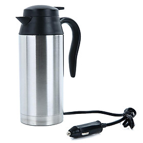Bình đun nước trên ô tô BN1-750 ml Điện 12V 24V, Ấm siêu tốc trên xe hơi, Phích giữ nhiệt 2 lớp Inox 304