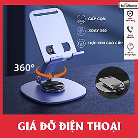 Giá Đỡ Điện Thoại Máy Tính Bảng Tablet Hợp Kim Nhôm Chân Xoay 360 Gấp Gọn Giao Màu Ngẫu Nhiên Hàng Nhập Khẩu