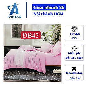 Bộ chăn ga gối đũi bèo A freesize ( gồm 1 mền chần, 1 drap 1m6x2m/1m8x2m, 2 vỏ gối nằm)