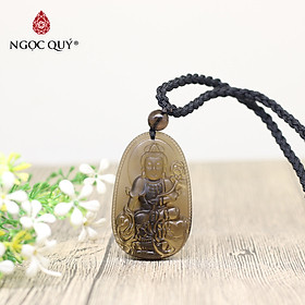 Mặt dây chuyền phật bản mệnh đá thạch anh khói 5x3cm - Ngọc Quý Gemstones