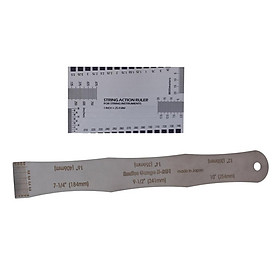 2 Pieces Stainless Steel String Action Ruler Radius Gauge Guitar Luthier Tool