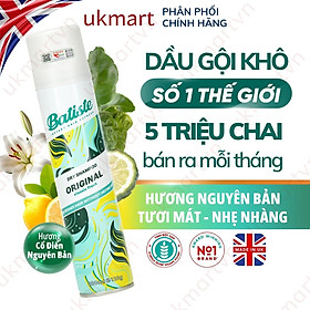 Dầu Gội Khô Batiste 200ml Dry Shampoo Gội khô Anh Chính Hãng 100% UK