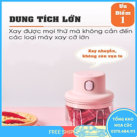 Máy Xay Tỏi , Máy Xay Thức Ăn Đa Năng Tiện Dụng - Pin Sạc Tích Điện - Dung Tích 250Ml - Energy Green Lighting - Vận Chuyển Miễn Phí Toàn Quốc