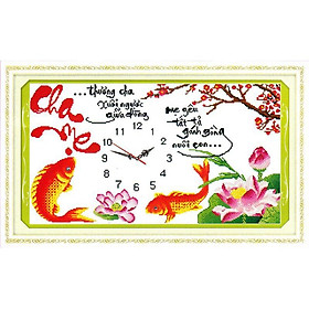 Tranh thêu chữ thập Cha mẹ DLH-222885