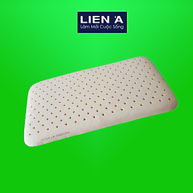 Gối Cao Su Trẻ Em Liên Á Oval 22x40x4cm - Cao Cu Thiên Nhiên 100