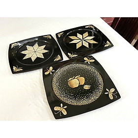 Mua Dĩa sơn mài cao cấp Thanh Bình Lê cẩn trứng đẹp  hàng xuất khẩu 30x30 cm