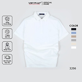 Áo Thun Polo Nam Cao Cấp VIỆT PHÁP / Form Basic - Chất liệu cotton co dãn thấm hút mồ hồi tốt 3206