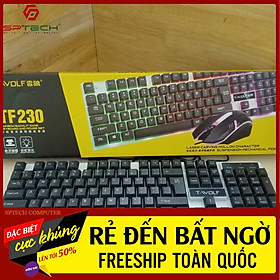 Chuột Phím  Combo Bộ Bàn Phím Giả Cơ Và Chuột Gaming Gear TWOLF TF230 Led RGB (BH 12 Tháng) 