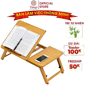 Mua Bàn học  làm việc gấp gọn bằng gỗ tre tự nhiên Vango V1 có kệ để laptop & sách  thiết kế hiện đại  đa năng  sang trọng  sơn phủ bóng chống nước cực tốt