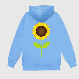 Hoodie hình hoa Hướng Dương rực rỡ áo khoác hoodie unisex BND403 - Xanh biển