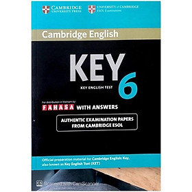 Hình ảnh Cambridge English KEY - Key English Test 6 with Answers