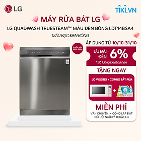 Mua  Chỉ giao Miền Bắc  Máy rửa bát LG Quadwash TrueSteam màu đen bóng LDT14BSA4 - Hàng chính hãng