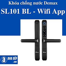 Khóa cửa chống nước Demax SL101 BL - Wifi App. Hàng Chính Hãng