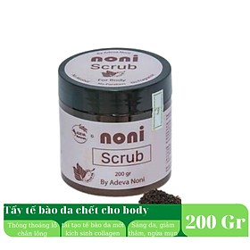 Tẩy tế bào chết Trái nhàu – Noni scrub for body 200 gr - Sáng da, giảm thâm, tái tạo tế bào da mới, Kích thích sản sinh collagen - Thành phần thiên nhiên, không cồn, không paraben