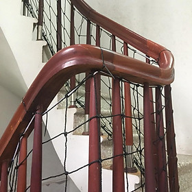 Lưới Chắn Cầu Thang Sợi Dù To Màu Đen