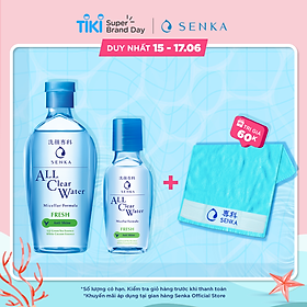 Combo Nước Tẩy Trang Sạch Thoáng Senka A.L.L.Clear Water Fresh 230ml Và 70ml