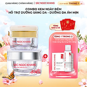 Bộ kem dưỡng ngày và đêm: Kem ban ngày 5 trong 1 (30ml) + Kem ban đêm (30g) giúp dưỡng ẩm, nâng tông, sáng da, làm mờ vết thâm, sạm, nám