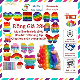 Đồ chơi bóp bóng Póp ít hình ly trà sữa  Kem que sắc màu  Đồ chơi trẻ em