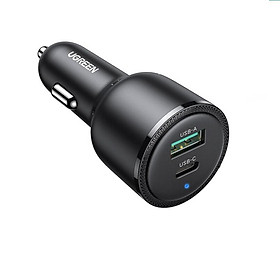 Mua Ugreen 90645 63W Màu Đen Bộ sạc nhanh xe hơi gồm cổng USB-C 45W + USB-A 18W CD239  - Hàng chính hãng