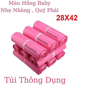Mua Túi Đóng Hàng Túi Gói Hàng Niêm Phong Chất Lượng Thông Dụng Nhiều Size Màu Hồng Baby 100 túi