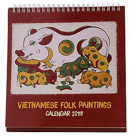 Nơi bán Lịch Bàn 2019 VPP Artbook - Vietnam Folk Paintings - Giá Từ -1đ