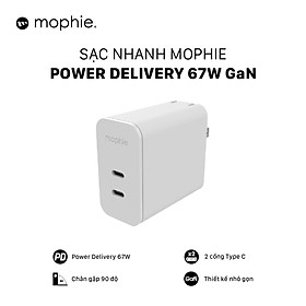 Mua Sạc nhanh Mophie Power Delivery 67W 2 USB-C công nghệ GAN - Hàng chính hãng