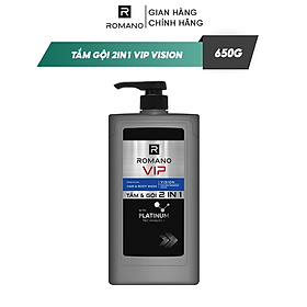 Tắm gội 2 trong 1 Romano 2in1 Vip Vision 650g chai