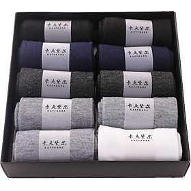 Bộ 10 Đôi Tất Cổ Cao Chống Hôi Chân Cho Nam HLPT04 Hàng Xuất Khẩu Nhật Bản (Freesize)