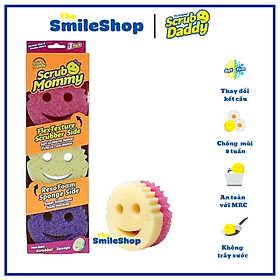 Mua Bộ 3 miếng rửa chén Scrub Daddy phiên bản 2 mặt SCRUB MOMMY 3 miếng của Mỹ  bọt biển rửa chén