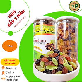 NHO SẤY KHÔ 3 MÀU CHILE TÂN LỘC PHÁT COMBO 1KG - MỖI HŨ 500G