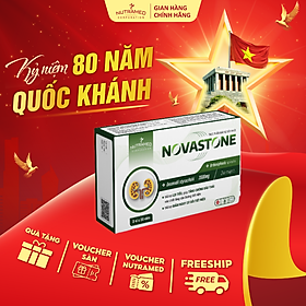 Viên uống Novastone hỗ trợ ức chế hình thành, tăng đào thải chất lắng cặn, sỏi tiết niệu (30 viên) - Nutramed