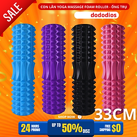 Hình ảnh Con lăn Yoga Massage Foarm Roller, ống trụ lăn xốp thể thao giãn cơ có gai roam rollet cao cấp - Chính hãng DoDoDios