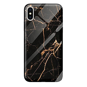 Ốp kính cho iPhone XS NỀN ĐÁ HOA 2 - Hàng chính hãng