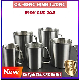 Mua ( hàng cao cấp ) ca đánh sữa inox 304 có vạch đong 500ml  700ml  1L