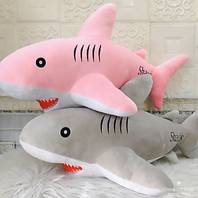 Hình ảnh Gấu Bông Cá Mập Baby Shark Size 60cm Vải Thun Nhung 4 Chiều Cực Xịn - Ảnh Thật Shop Chụp