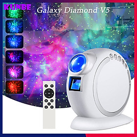 Đèn Thiên Hà Galaxy Diamond V5 Luxury KUNBE Kết Hợp Loa Bluetooth Chiếu Bầu Trời Sao Đêm Cho Phòng Bay, Sân Khấu