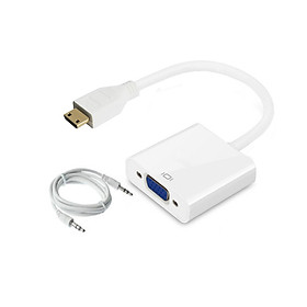 Mua Cáp Chuyển Đổi Mini HDMI ra VGA Có Âm Thanh