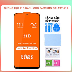 [Miếng dán màn hình] Kính Cường Lực 21D Cho Samsung Galaxy A12 Full Keo Màn Hình SIÊU BỀN, SIÊU CỨNG- Hàng Chính Hãng