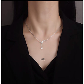 Dây chuyền nữ liền mặt chất liệu bạc s925 MS85d