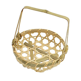 Woven Basket Multipurpose with Handle Bamboo Basket for Wedding Picnic Party