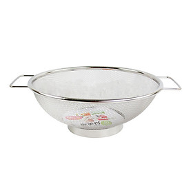 Rổ inox 20cm hàng nội địa Nhật Bản (inox không hoen gỉ) dáng tròn, tay quoai