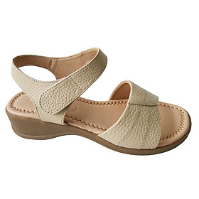 Giày Sandal Nữ Da Bò Thật BIGGBEN Cao Cấp SDN90 - Kem - 35