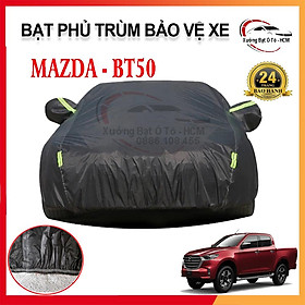 [MAZDA BT50] Bạt Phủ Xe Ô Tô 3 Lớp Chất Liệu Polyester Cao Cấp Cho Xe MAZDA BT50, Bạc Phủ Trùm Bảo Vệ Che Nắng, Chống Nóng, Che Mưa Tuyệt Đối 100%, Bạt Của Xưởng May Theo Kích Cỡ Xe Cam Kết Vừa Xe 100% Và Bảo Hành 2 Năm