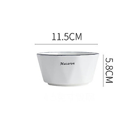 Bộ Bát Đĩa sứ kim cương trắng phong cách Bắc Âu - Đĩa sứ trắng cao cấp xuất khẩu