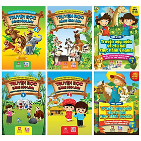Sách - Sách - Combo 6 Quyển Phát Triển Tư Duy Và Ngôn Ngữ Cho Bé - Truyện Đọc Bằng Hình Ảnh - Truyện Ngụ Ngôn đặc sắc