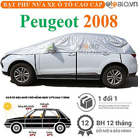 Bạt phủ nửa nóc xe Peugeot 2008 vải dù 3 lớp