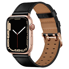 Mua Dây Da Bò Khóa Đôi cho Apple Watch Series 1/2/3/4/5/6/7/8/9/SE1 2 & Apple Watch Ultra 1/2 Size 38/40/41/42/44/45/49mm - Hàng Chính Hãng