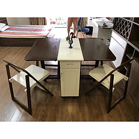 Mua Bàn ghế ăn thông minh gấp gọn gỗ sồi